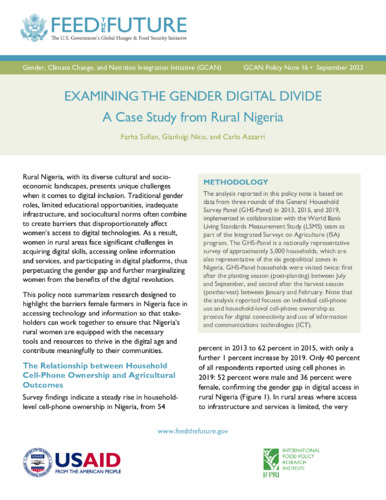 Examining the gender digital divide: A case study from rural Nigeria