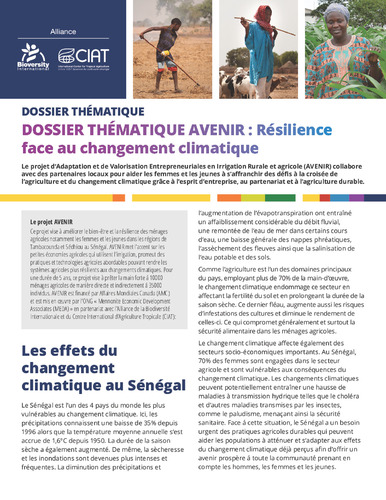 Dossier thématique AVENIR : Résilience face au changement climatique