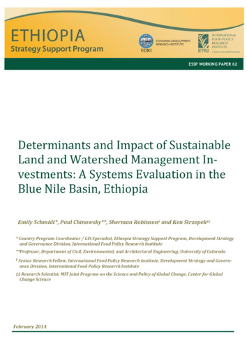 Determinants and impact of sustainable land and watershed management investments: A systems evaluation in the Blue Nile Basin, Ethiopia
