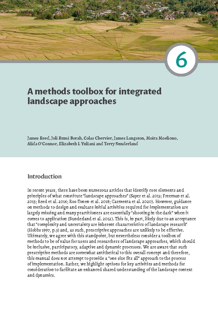 A methods toolbox for integrated landscape approaches