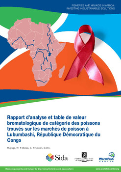 Rapport d'analyse et table de valeur bromatologique de catégorie des poissons trouvés sur les marchés de poisson à Lubumbashi, République Démocratique du Congo