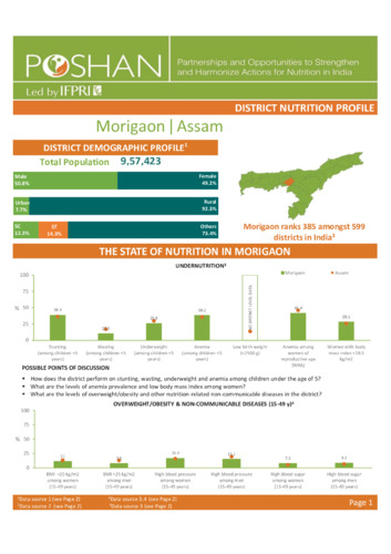 Assam district nutrition profile: Morigaon