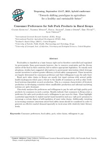Consumer preferences for safe pork products in rural Kenya