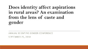 Does identity affect aspirations in rural areas? An examination from the lens of caste and gender