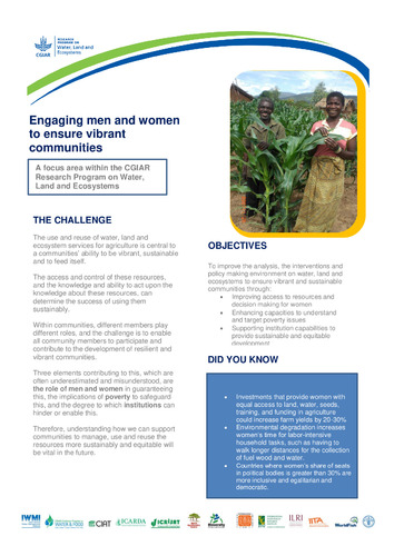 Engaging men and women to ensure vibrant communities