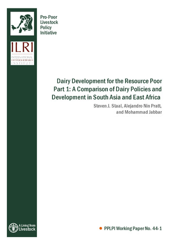 Dairy development for the resource poor. Part 1: a comparison of dairy policies and development in South Asia and East Africa