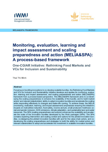 Monitoring, evaluation, learning and impact assessment and scaling preparedness and action (MELIA&SPA): a process-based framework