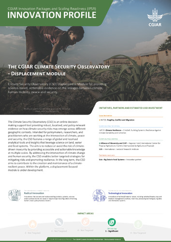 The CGIAR Climate Security Observatory - Displacement module