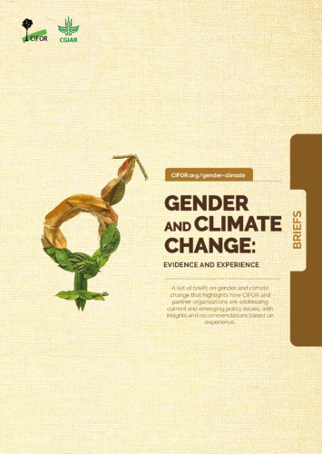 Gender and Climate Change: evidence and experience