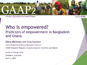 Who is empowered? Predictors of empowerment in Bangladesh and Ghana