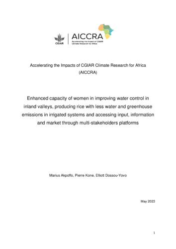 Enhanced capacity of women in using climate smart agriculture technologies