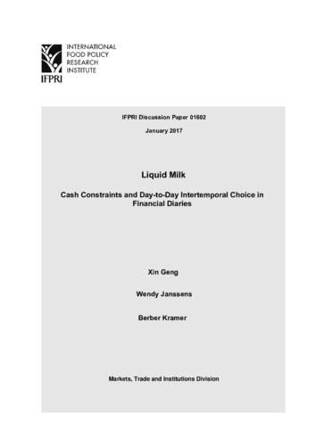 Liquid milk: Cash constraints and day-to-day intertemporal choice in financial diaries