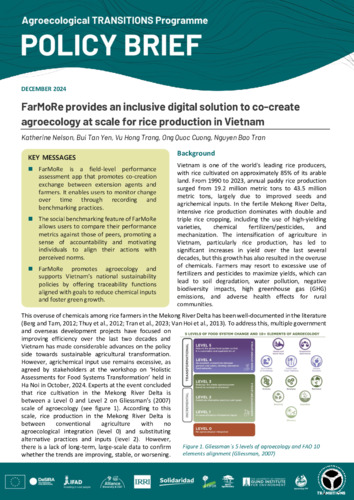 FarMoRe provides an inclusive digital solution to co-create agroecology at scale for rice production in Vietnam