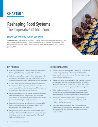 Reshaping food systems: The imperative of inclusion