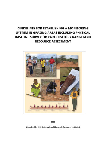 Guidelines for establishing a monitoring system in grazing areas including physical baseline survey or participatory rangeland resource assessment
