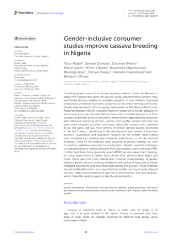 Gender-inclusive consumer studies improve cassava breeding in Nigeria