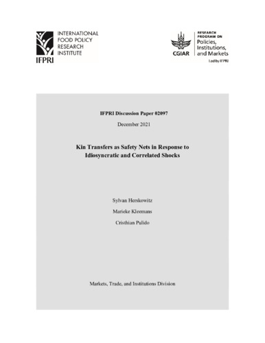 Kin transfers as safety nets in response to idiosyncratic and correlated shocks