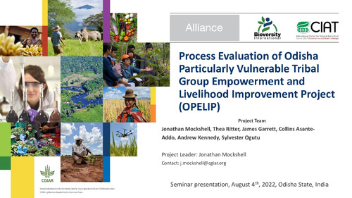 Process evaluation of Odisha Particularly vulnerable tribal group Empowerment and Livelihood Improvement Project (OPELIP)