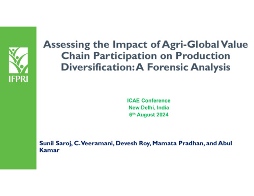 Assessing the impact of agri-global value chain participation on production diversification: A forensic analysis