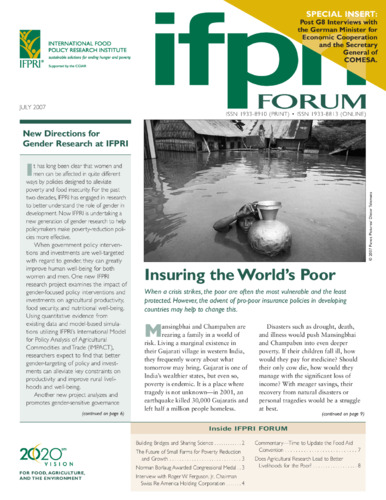 IFPRI Forum: Insuring the World’s Poor