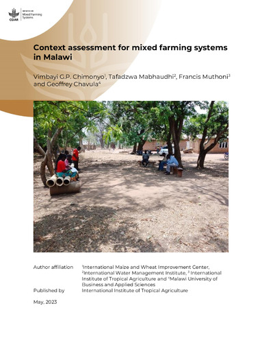 Context assessment for mixed farming systems in Malawi