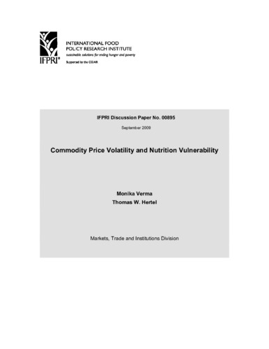 Commodity price volatility and nutrition vulnerability