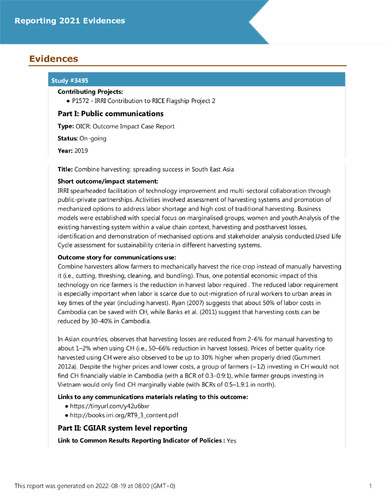 Combine harvesting: spreading success in South East Asia