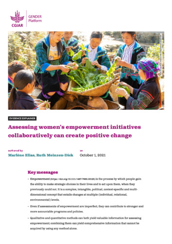 Assessing women’s empowerment initiatives collaboratively can create positive change