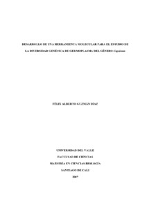 Desarrollo de una herramienta molecular para el estudio de la diversidad genética de germoplasma del género Capsicum. Tesis (Magíster en Biología) [en línea]