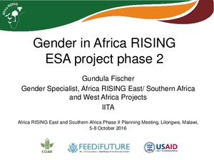 Gender in Africa RISING ESA project phase 2