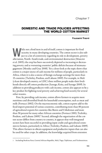 Domestic and trade policies affecting the world cotton market