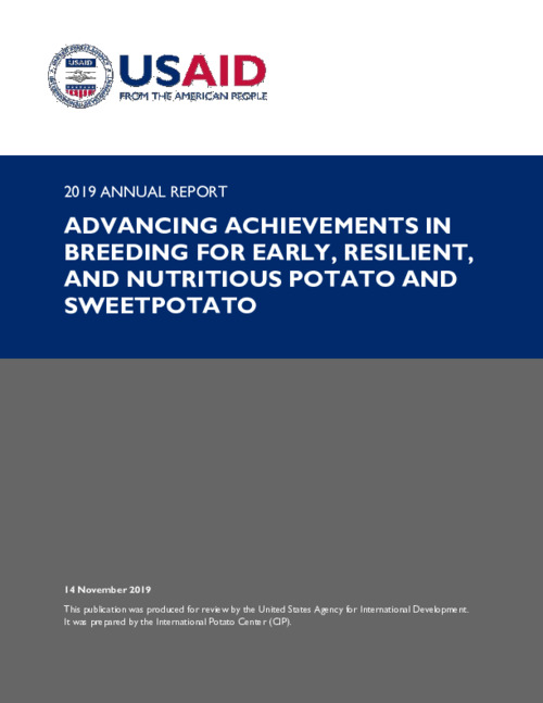 2019 Technical Report - Programme for Strengthening Innovation to Improve Income, Food Security and Resilience of Potato Producers