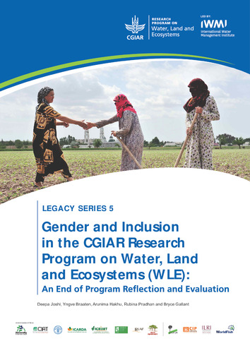 Gender and inclusion in the CGIAR Research Program on Water, Land and Ecosystems (WLE): an end of program reflection and evaluation
