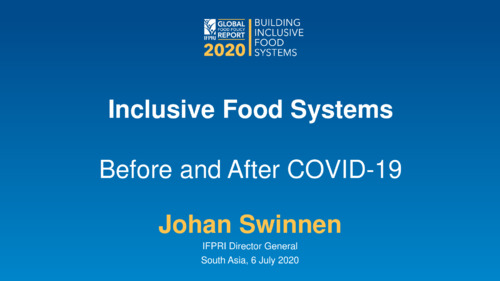 Inclusive Food Systems: Before and After COVID-19