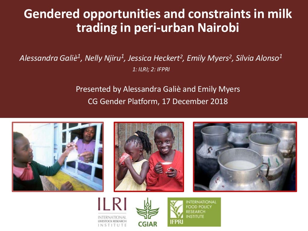 Gendered opportunities and constraints in milk trading in peri-urban Nairobi