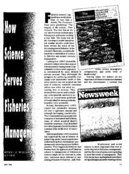 How science serves fisheries management