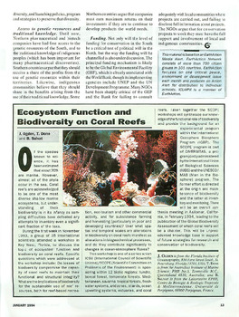 Ecosystem function and biodiversity on coral reefs