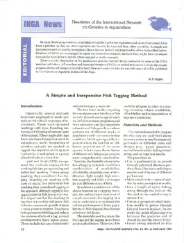 A simple and inexpensive fish tagging method