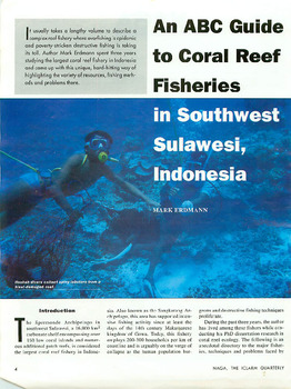 An ABC guide to coral reef fisheries in southwest Sulawesi, Indonesia