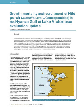 Growth, mortality and recruitment of Nile perch Lates niloticus (L. Centropomidae) in the Nyanza Gulf of Lake Victoria: an evaluation update
