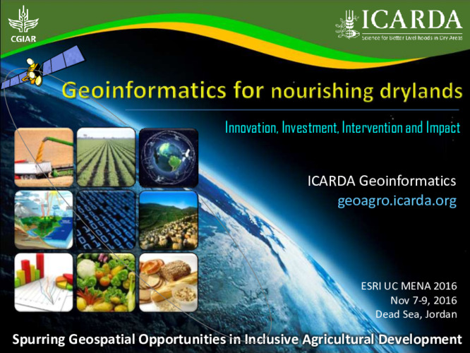 Geoinformatics for nourishing drylands