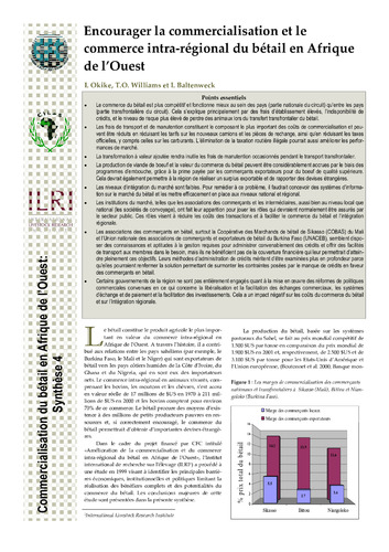 Encourager la commercialisation et le commerce intra-régional du bétail en Afrique de l’Ouest