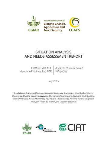 Situation Needs Analysis and Assessment Report: Ekxang Village
