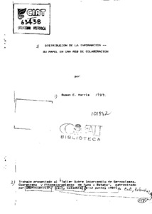 Distribución de la información: su papel en una red de colaboración