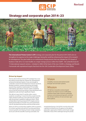 CIP Revised strategy and corporate plan 2014–23