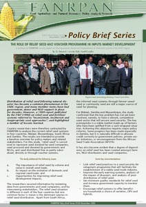 The Role of Relief Seed and Voucher Programme in Inputs Market Development