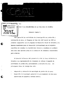 El CIAT y la agroindustria de la yuca seca en Colombia
