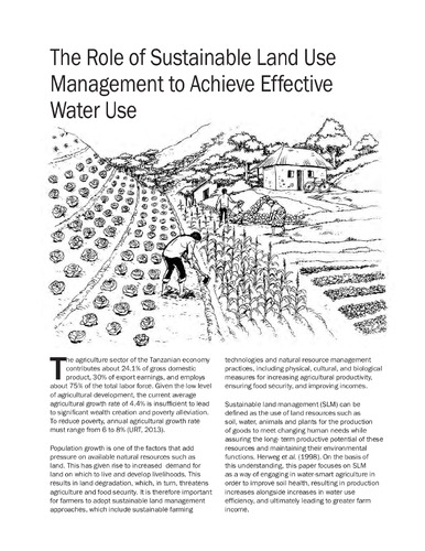 Sustaining landscapes: The role of sustainable land use management to achieve effective water use