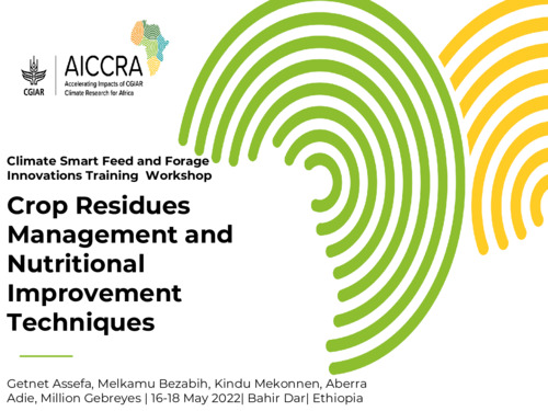 Crop Residues Management and Nutritional Improvement Techniques
