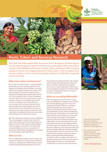 Roots, Tubers and Bananas Research.